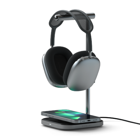 Satechi Headphone Stand 2in1 Apple AirPods Max + Wireless Charger (space gray)