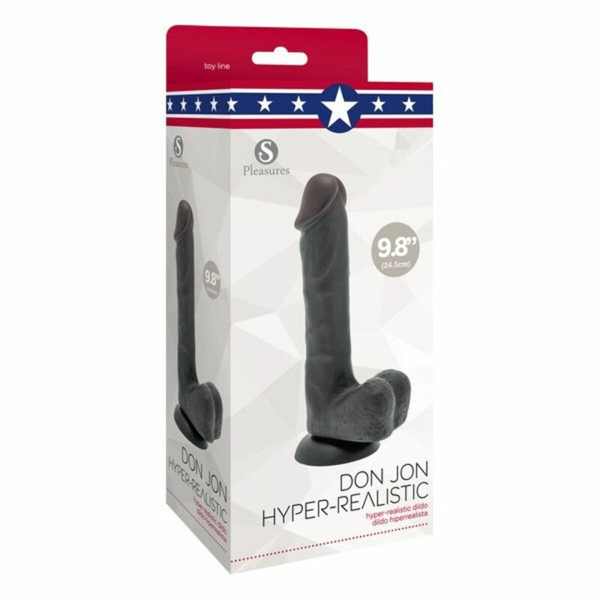 Dildo S Pleasures Don Jon Black Silicone (20 cm)