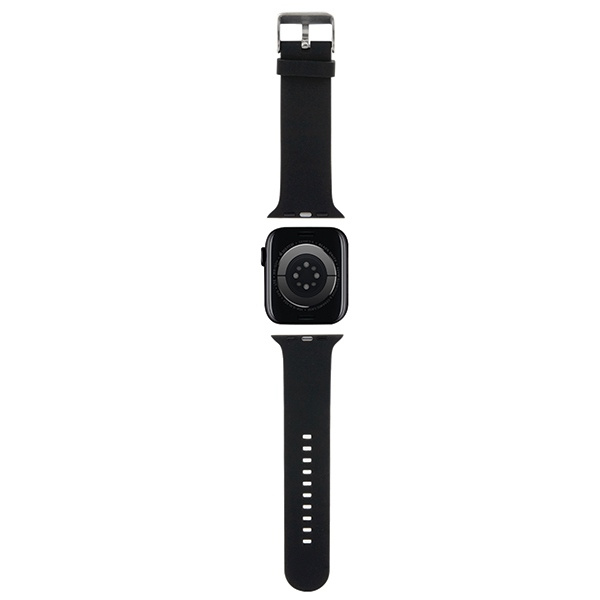 Karl Lagerfeld KLAWMSLKCNK Apple Watch 4/5/6/7/SE/8/9 40/41mm strap 3D Rubber Karl&Choupette Heads black