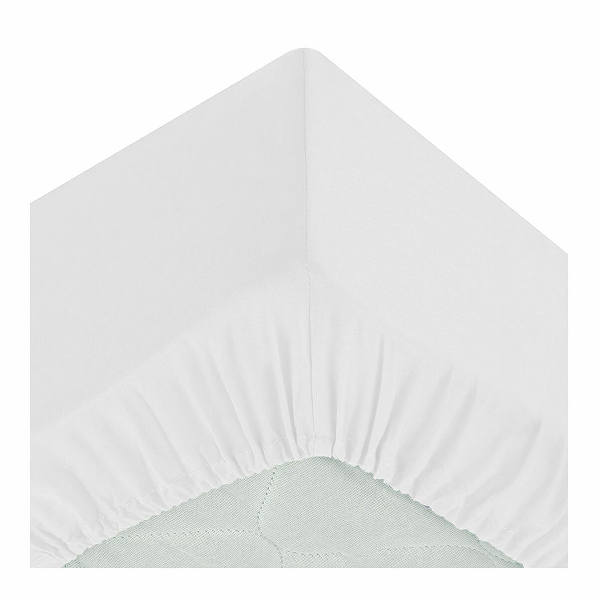 Fitted bottom sheet Atmosphera White (140 x 190 cm)