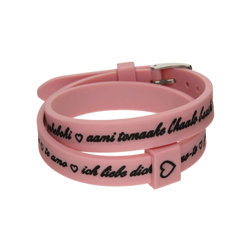 Bransoletka Damska il mezzometro I LOVE YOU SILVER - BRACCIALE IN SILICONE/SILICONE BRACELET