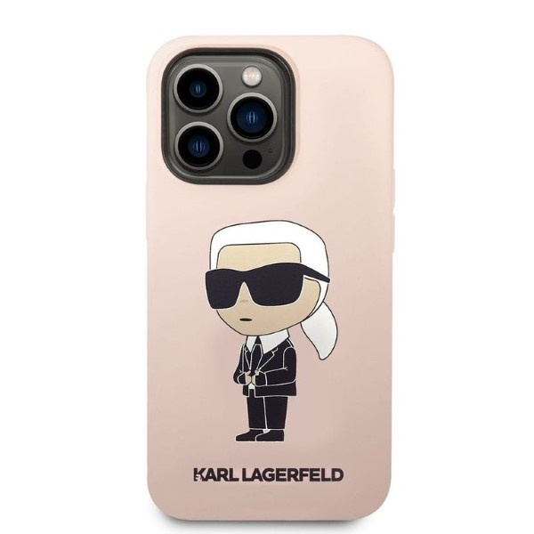 Karl Lagerfeld KLHCP14XSNIKBCP Apple iPhone 14 Pro Max hardcase pink Silicone Ikonik