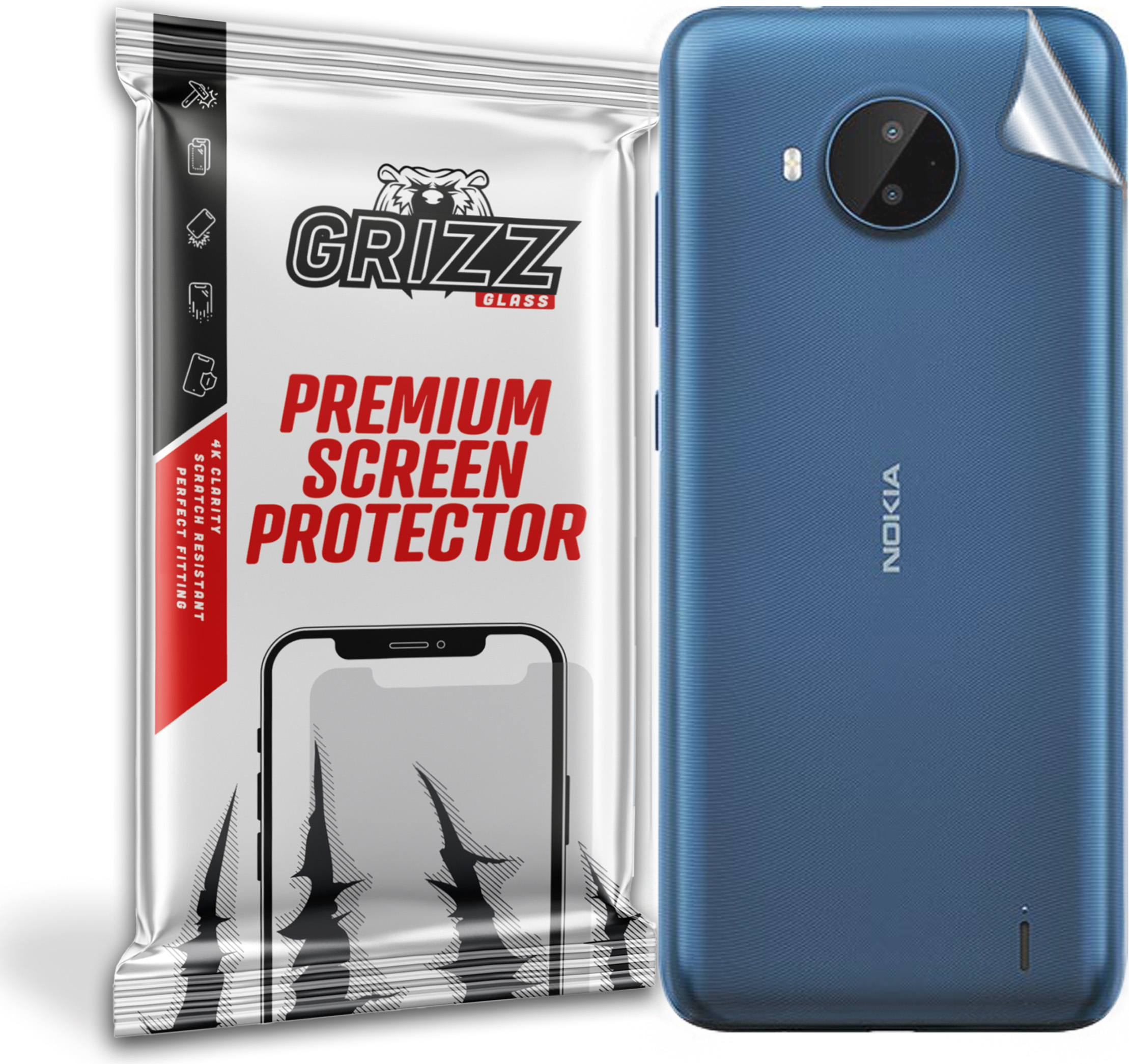 GrizzGlass SatinSkin Nokia C20 Plus