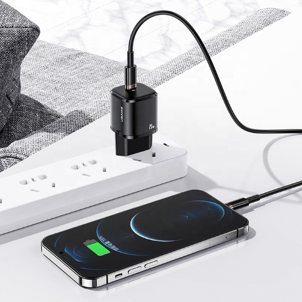 USAMS Wall Charger 1xUSB-C T36 mini 20W PD3.0 Fast Charging white CC124TC02 (US-CC124)