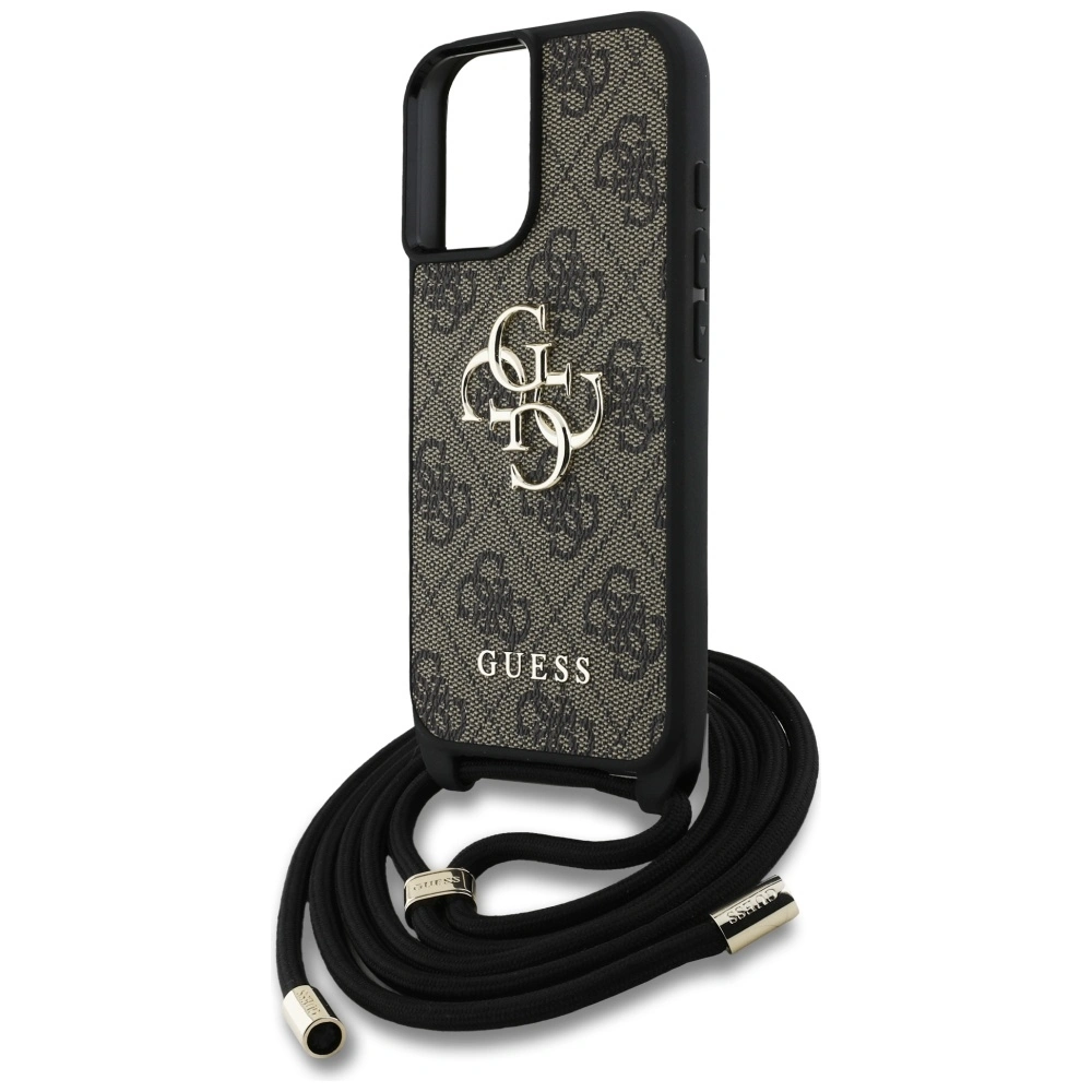 Guess 4G Big Logo Cord Stap Crossbody Apple iPhone 16 Plus brown