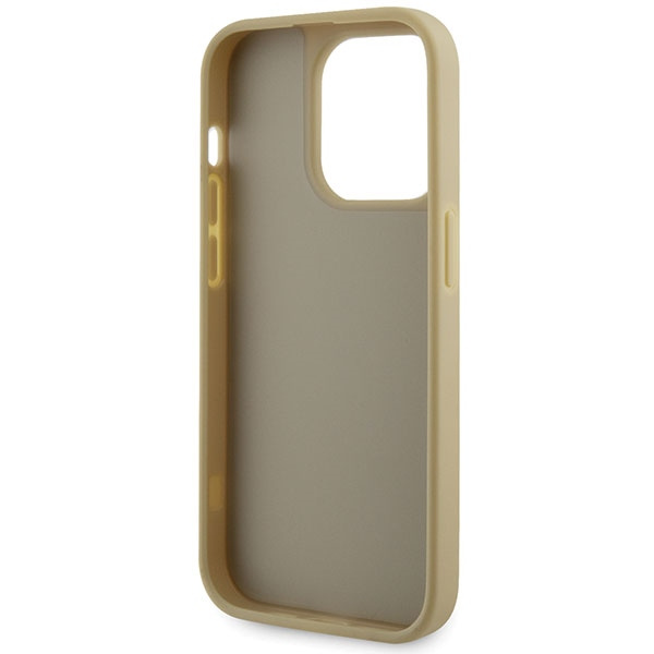 Guess GUHCP14LHDGTPD Apple iPhone 14 Pro gold hardcase Rhinestone Triangle