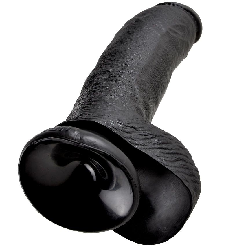 KING COCK 9" COCK BLACK WITH BALLS 22.9 CM