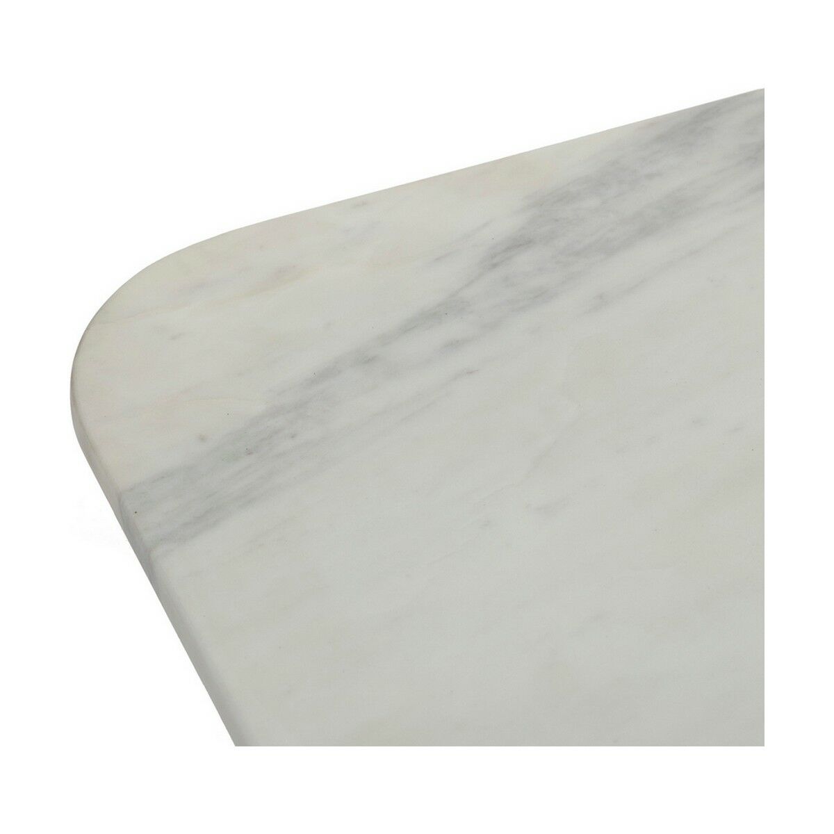 Side table 55 x 55 x 45 cm Black White Marble Iron