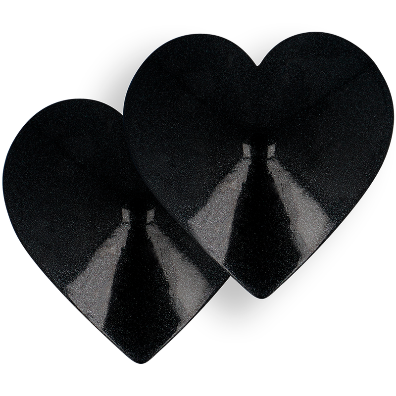 COQUETTE CHIC DESIRE - BLACK HEARTS NIPPLE COVERS