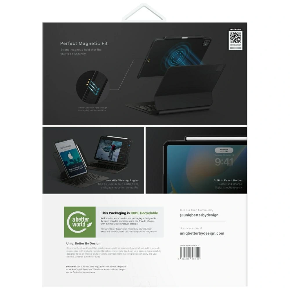 Etui UNIQ Axel do Apple iPad Pro 13" 2024 (7. generacji) czarny