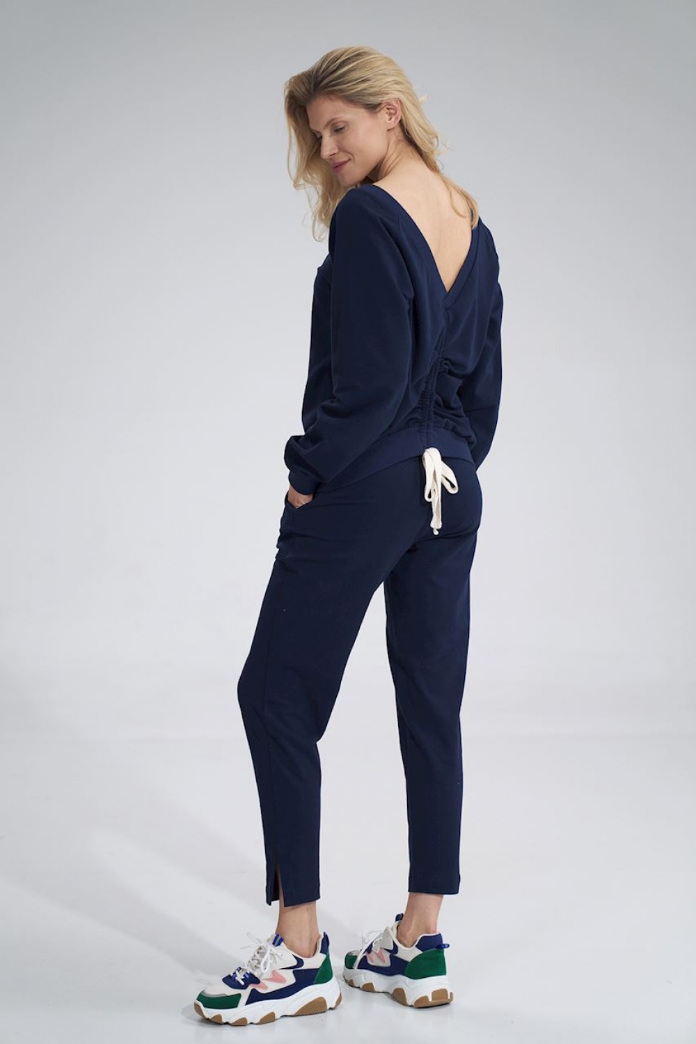  Tracksuit trousers model 155927 Figl  navy blue