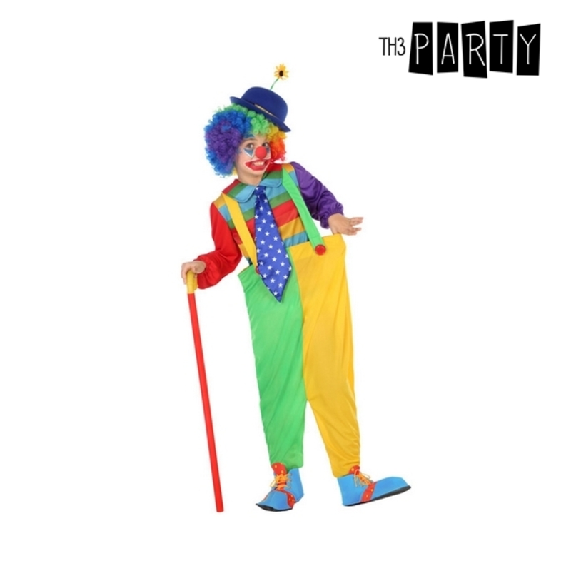 Yellow Clown Multicolour - Costume for Children (3 Pieces)