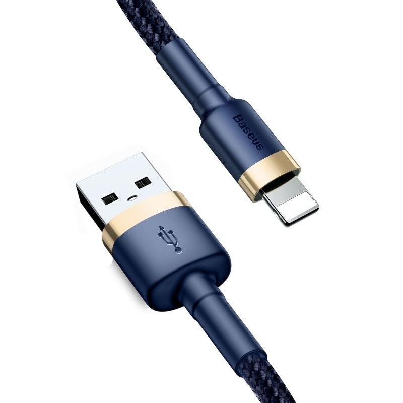 Cable USB Lightning  Baseus Cafule 1.5A 2m Gold&Blue