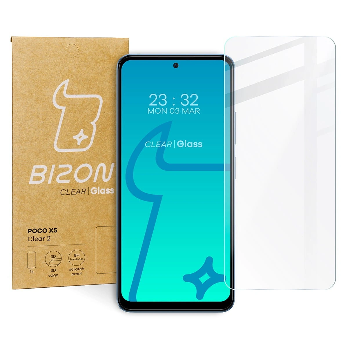 Bizon Glass Clear 2 Xiaomi POCO X5 Redmi Note 12 4G/5G