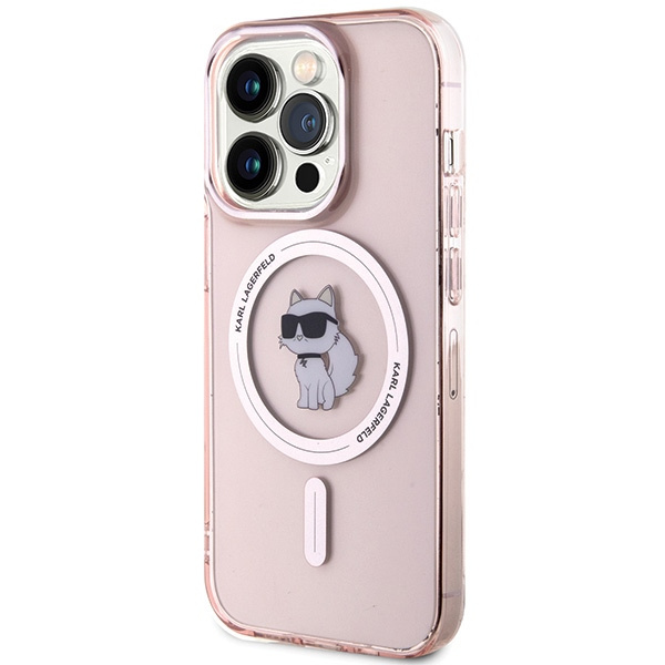 Karl Lagerfeld KLHMP15XHFCCNOP Apple iPhone 15 Pro Max hardcase IML Choupette MagSafe pink