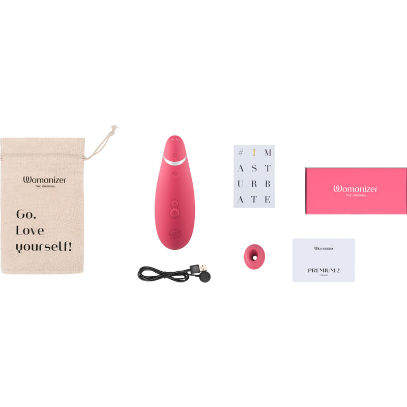 WOMANIZER - PREMIUM 2 CLITORAL STIMULATOR RASPBERRY