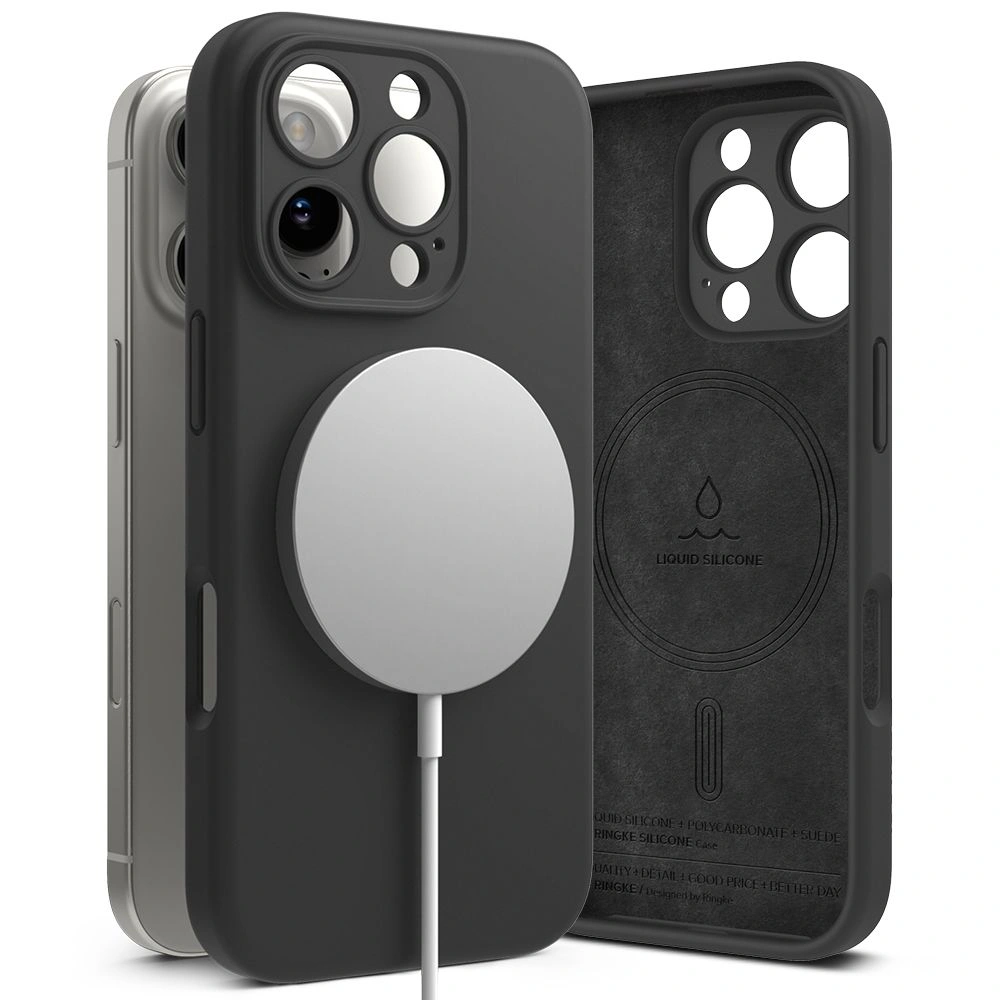 Case Ringke Silicone Magnetic MagSafe Apple iPhone 16 Pro Black