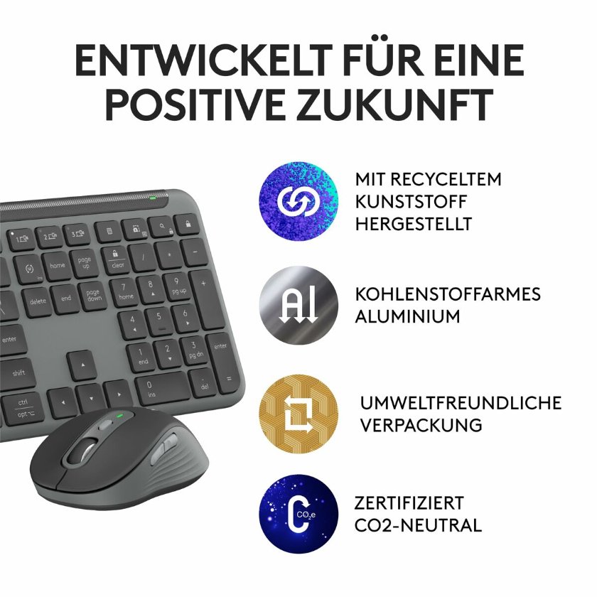 Keyboard and Mouse Logitech 920-012504 Graphite German QWERTZ