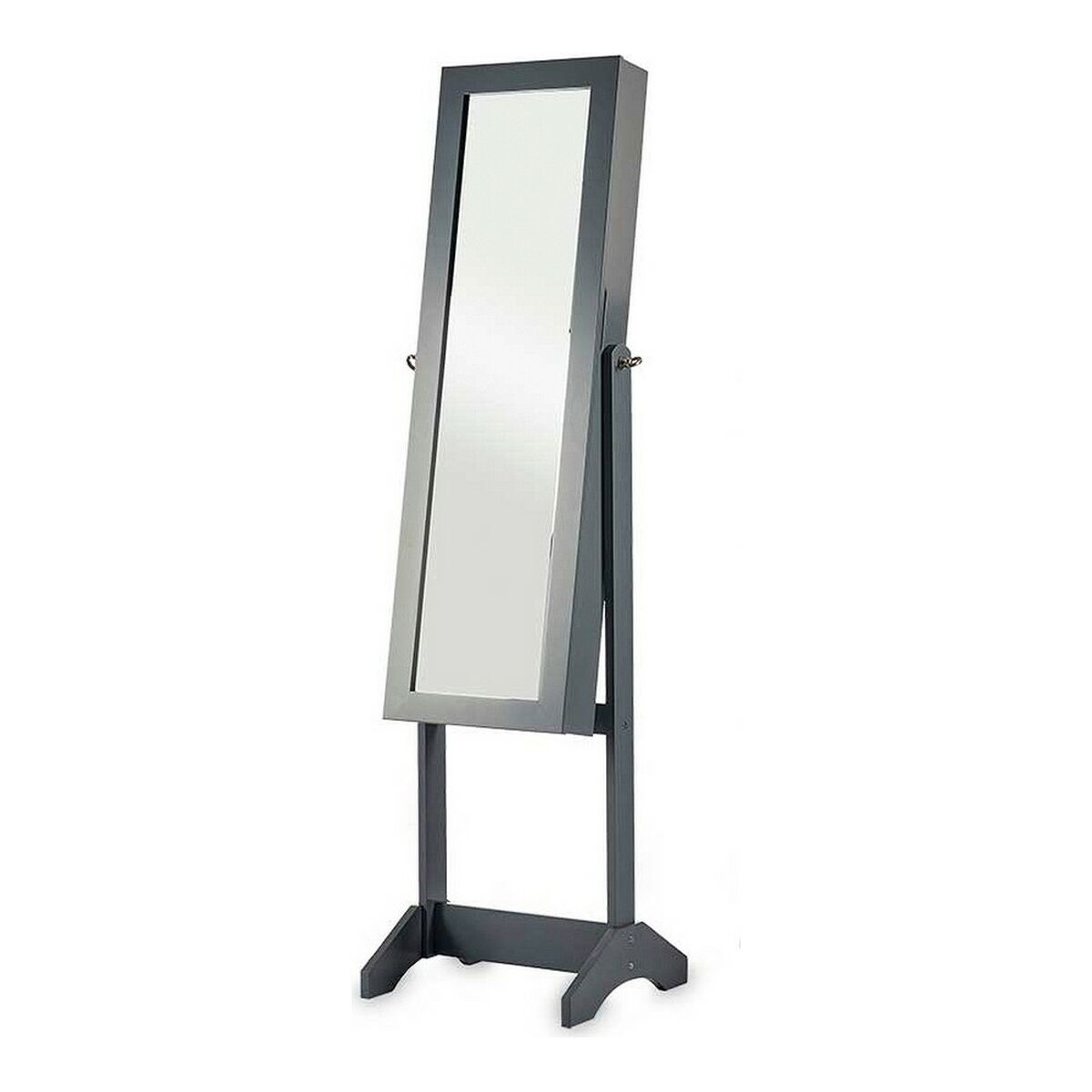 Lustro Szkatułka na nóżkach Szary Drewno MDF (36 x 140 x 36,5 cm)