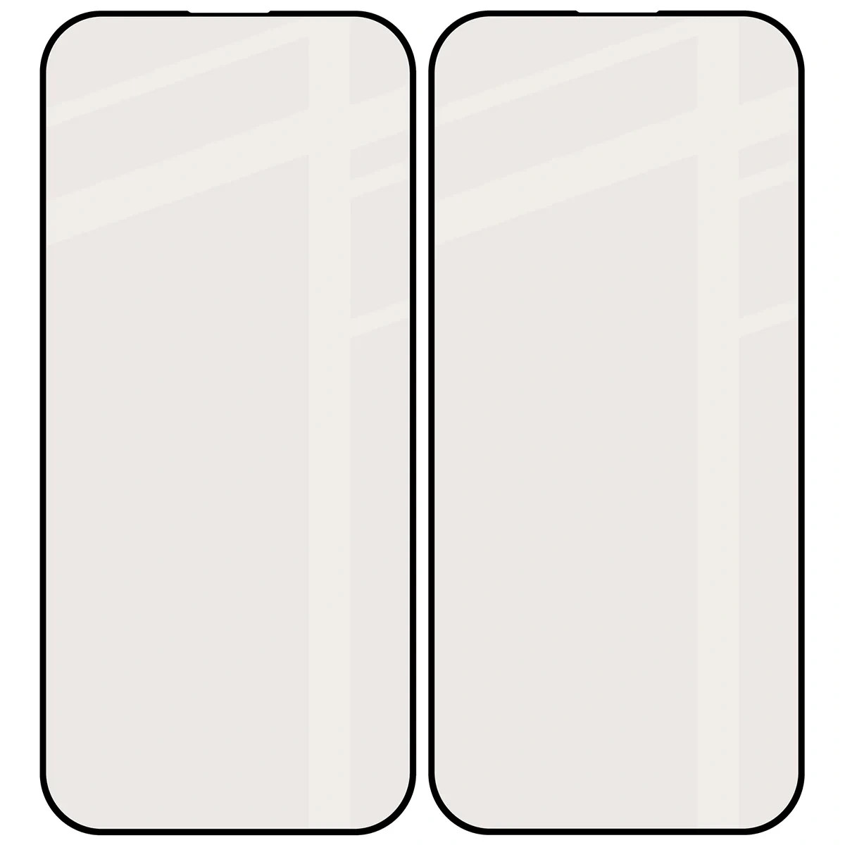 Matowe szkło hartowane Bizon Glass Matte Duo do Apple iPhone 16 Pro / 17, czarna ramka [2 PACK]