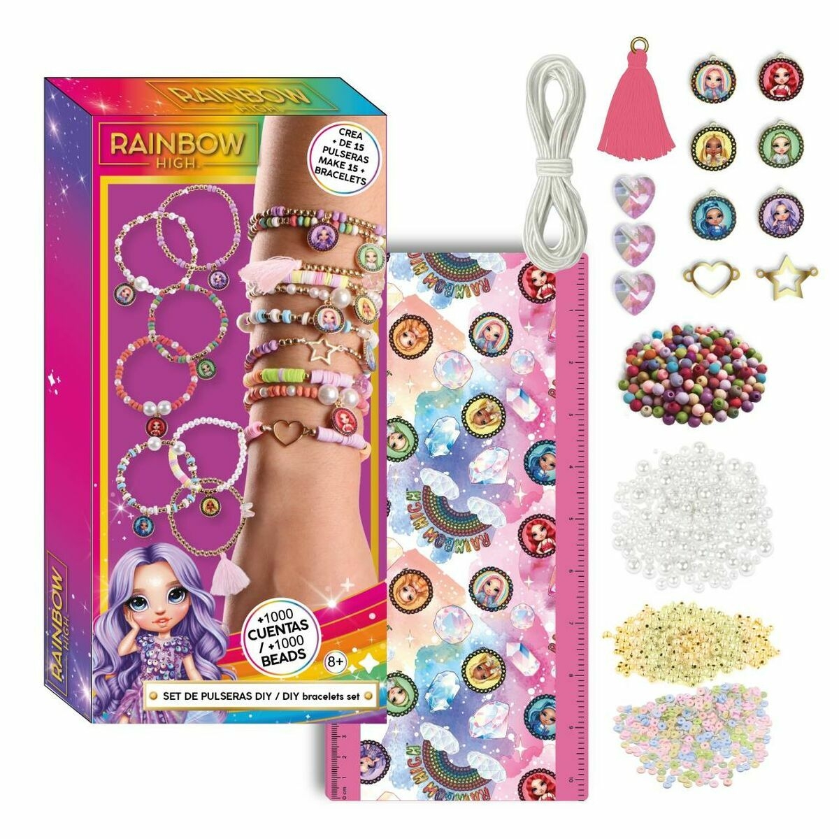 Glass beads Rainbow High