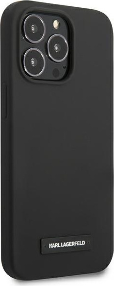 Karl Lagerfeld KLHCP13LSLMP1K Apple iPhone 13 Pro hardcase black Silicone Plaque