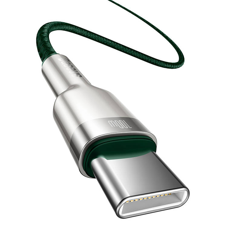 Cable USB-C to USB-C Baseus Cafule, 100W, 2m (green)