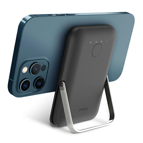 Powerbank UNIQ Hoveo 5000mAh USB-C 20W PD Fast charge Wireless Magnetic charcoal grey