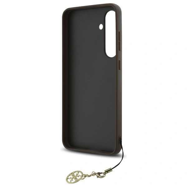 Guess GUHCS24FEGF4GBR Samsung Galaxy S24 FE hardcase 4G Charms Collection brown