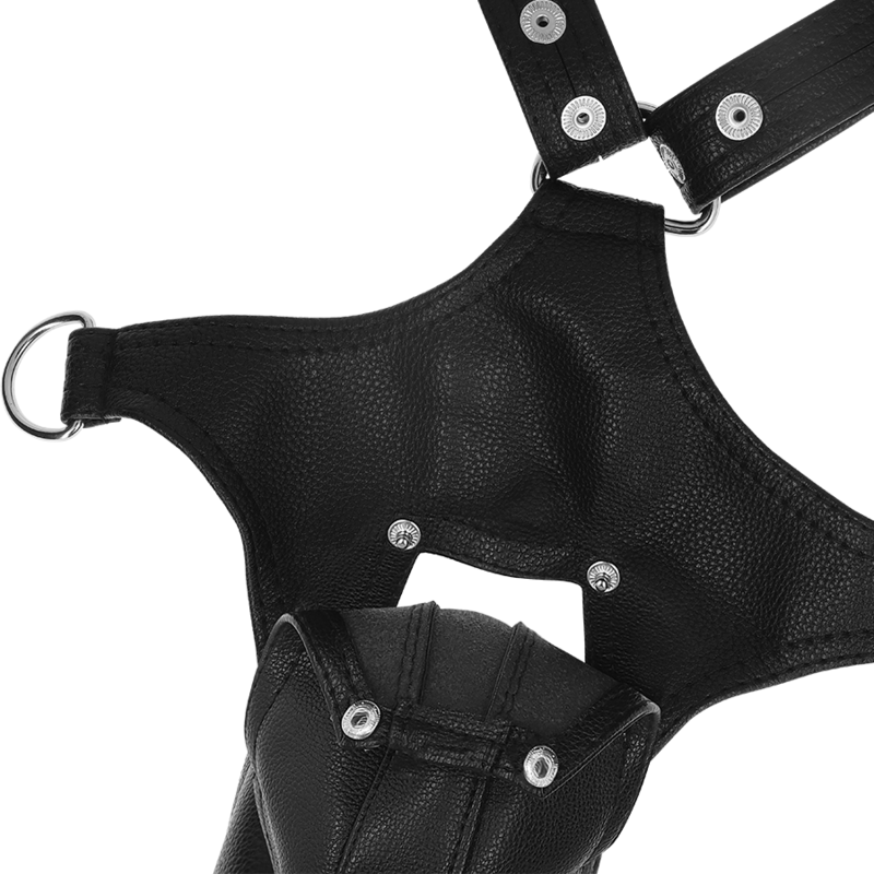 FETISH SUBMISSIVE ATTITUDE - MEN&#39;S ECO-LEATHER JOCK STRAP HARNESS