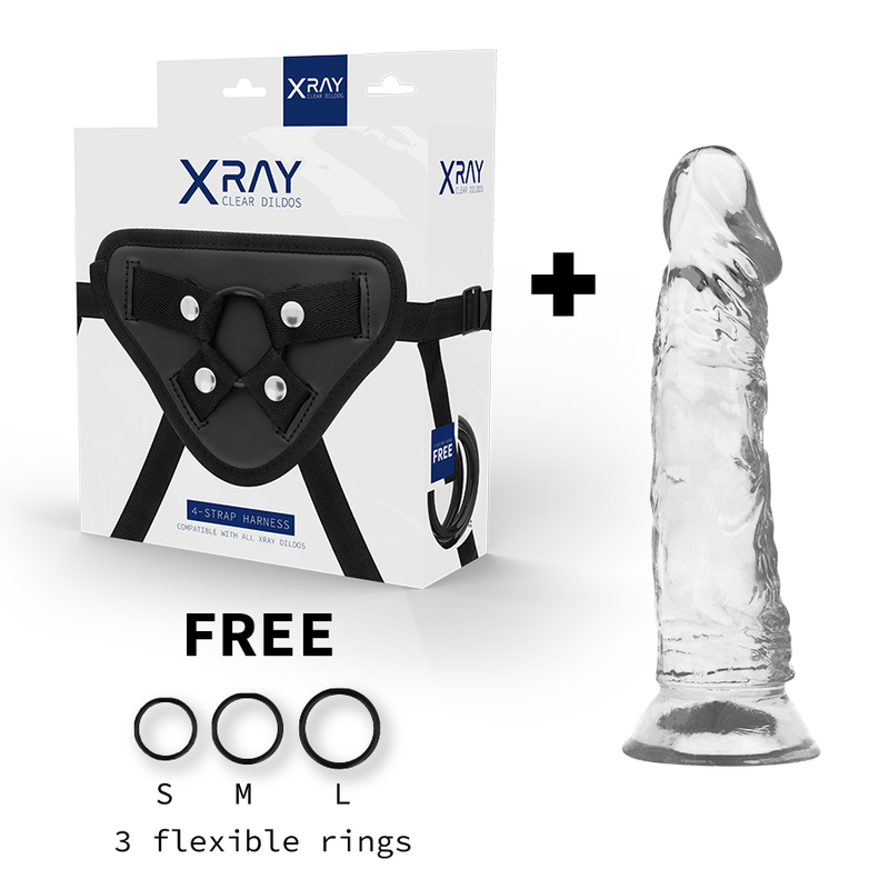 XRAY HARNESS + CLEAR COCK 19CM X 4CM