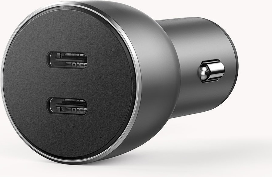UGREEN CD213 car charger 2x USB Type C Quick Charge 3.0 PD 3.0 36 W FCP AFC 3 A gray