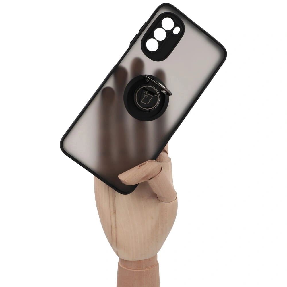 Bizon Case Hybrid Ring Motorola Moto G52 / G82 smoky with a black frame