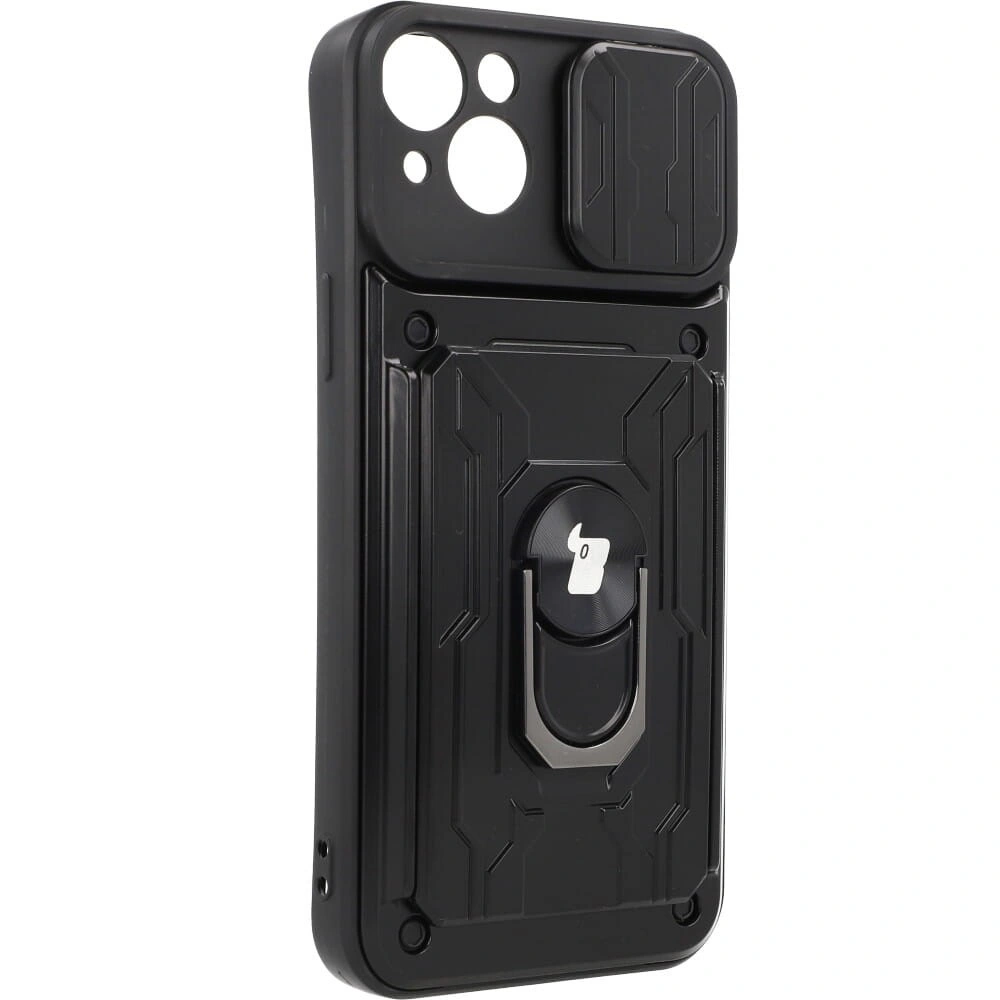 Bizon Case Camshield Card Slot Ring Apple iPhone 14 Plus black