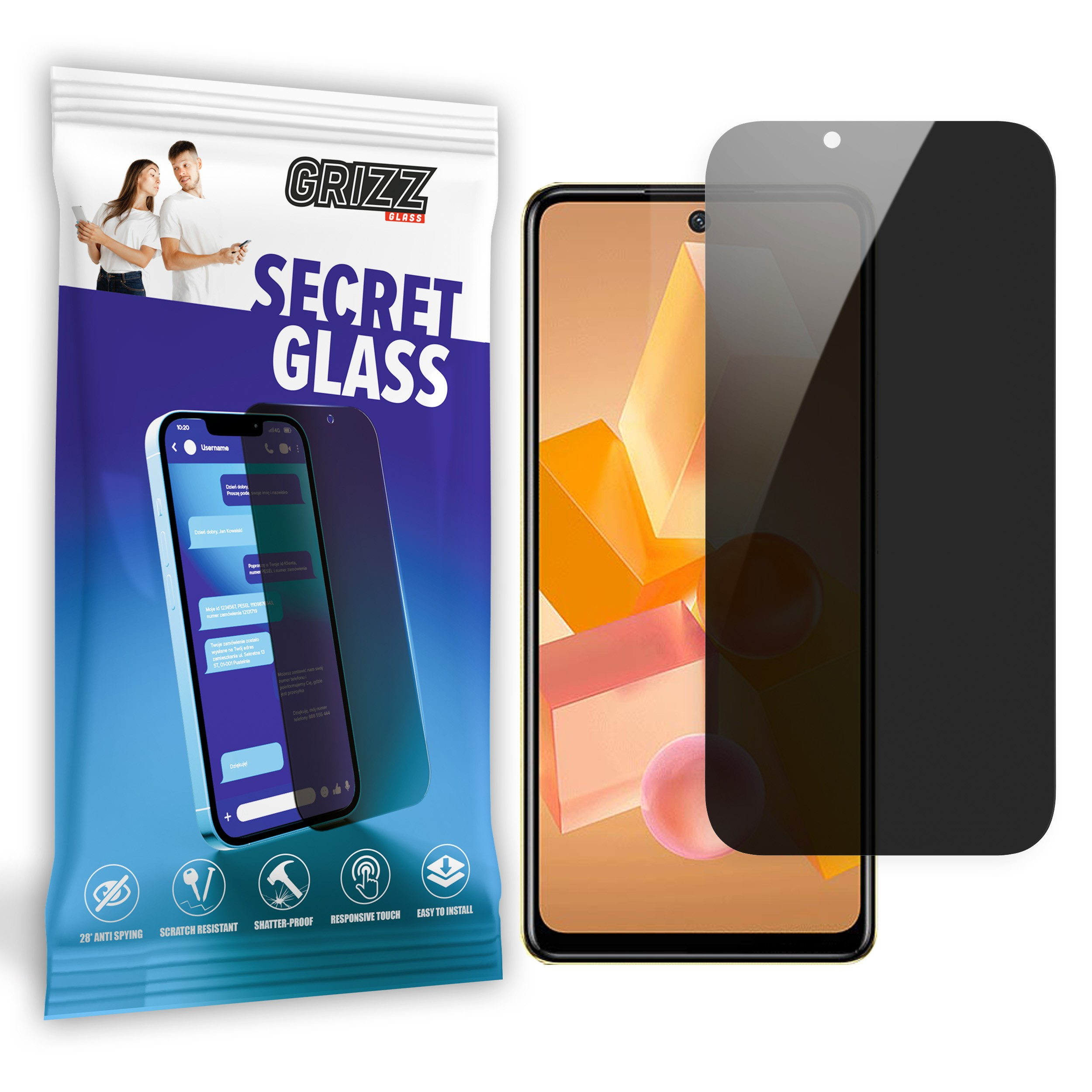 GrizzGlass SecretGlass Infinix Hot 40 Pro