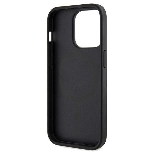 Guess GUHMP15XP4RPSK Apple iPhone 15 Pro Max hardcase 4G Printed Stripes MagSafe black