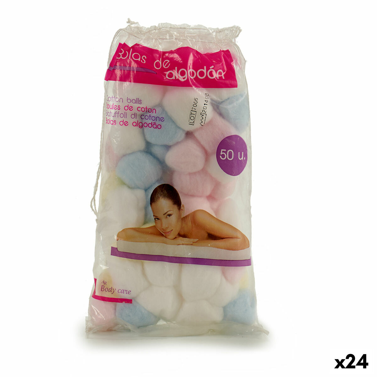 Cotton Balls Multicolour (24 Units)