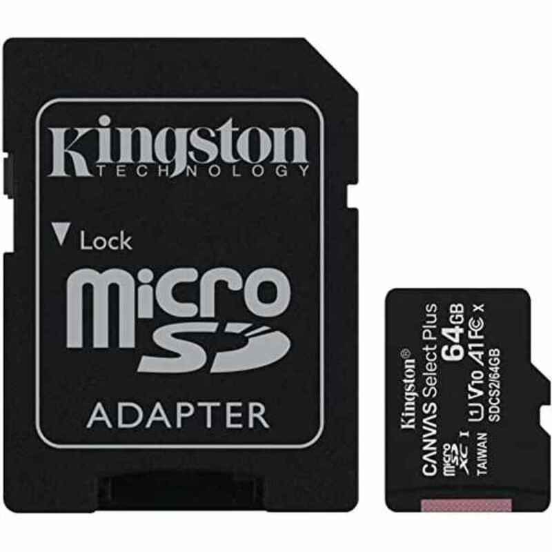 Micro SD Memory Card with Adaptor Kingston SDCS2/64GBSP 64 GB
