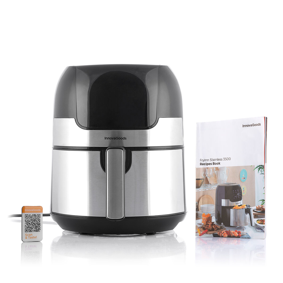 No-Oil Fryer InnovaGoods Fryinn 3500 Black Stainless steel 1400 W 3,5 L No-Oil Fryer InnovaGoods Fryinn 3500 Black Stainless steel 1400 W 3,5 L