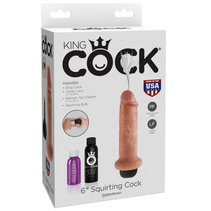 KING COCK 15.24 CM SQUIRTING COCK