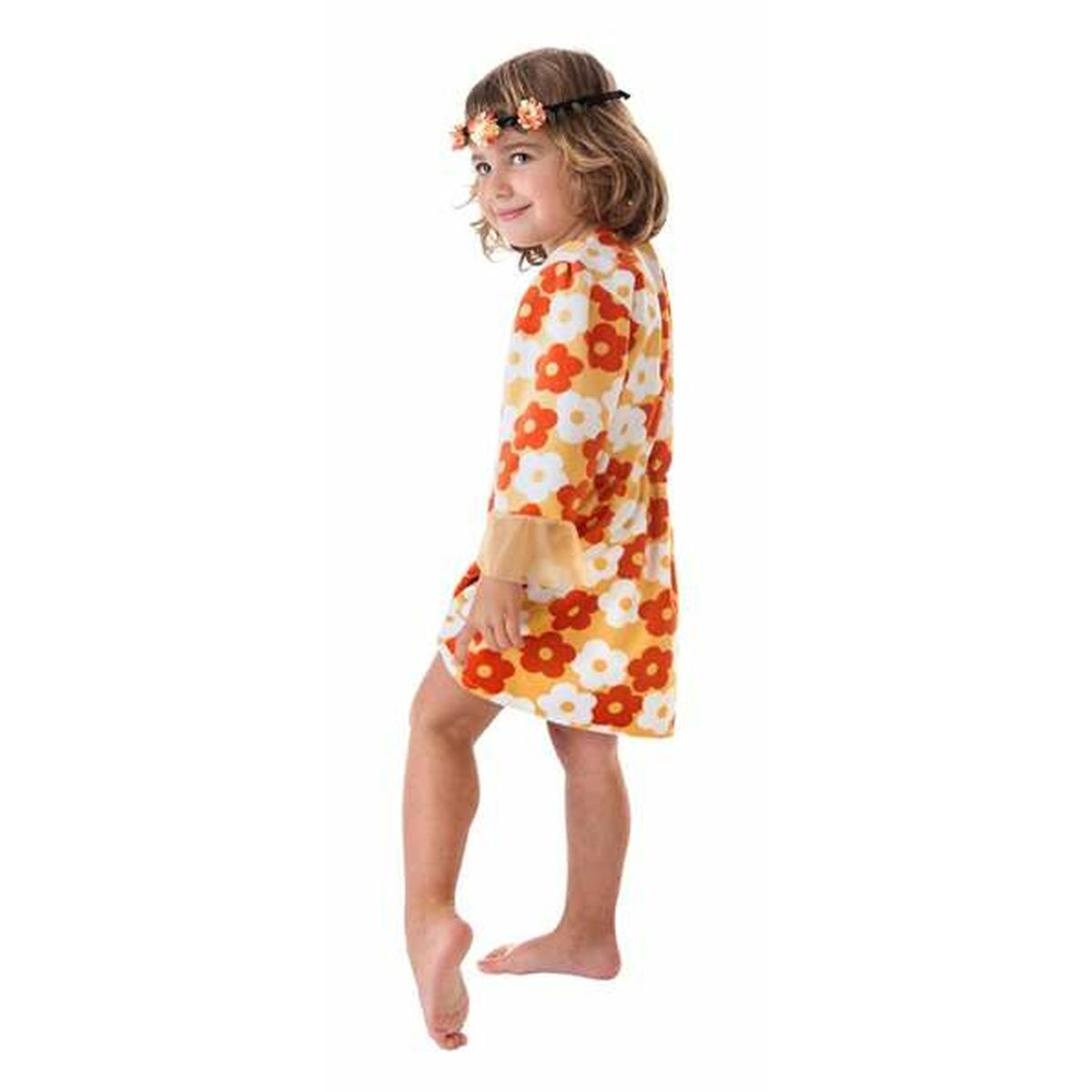 Costume for Children Flowers Hippie Orange Costume for Children Flowers Hippie Orange