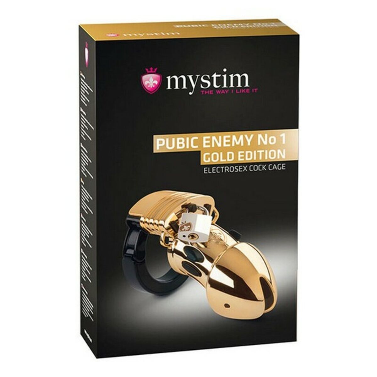 Pubic Enemy No 1 Cock Cage Gold Edition Mystim 66239