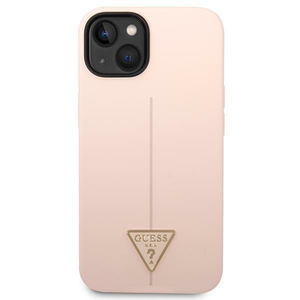 Guess GUHCP14MSLTGP Apple iPhone 14 Plus pink hardcase Silicone Triangle
