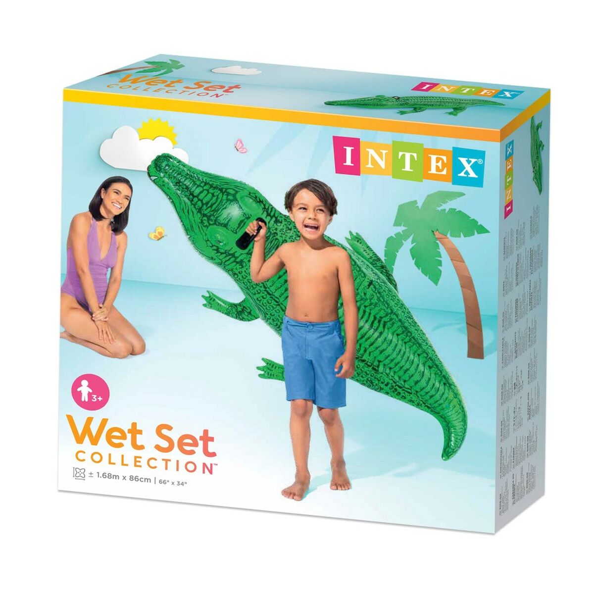 Inflatable pool figure Intex         Crocodile 168 x 86 cm  