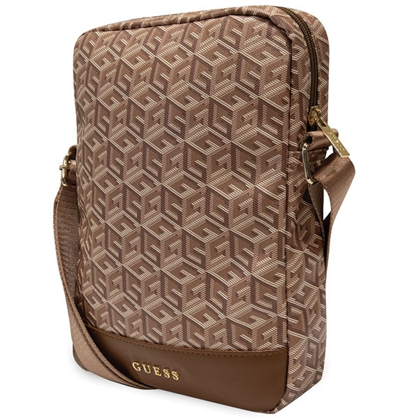 Guess GUTB10HGCFSEW 10 inch brown GCube Stripe Tablet Bag