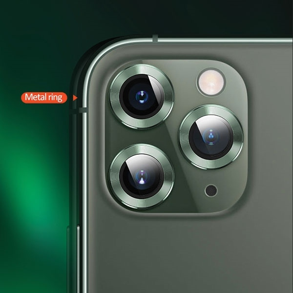 USAMS Camera Lens Glass Apple iPhone 11 metal ring green BH572JTT05 (US-BH572)
