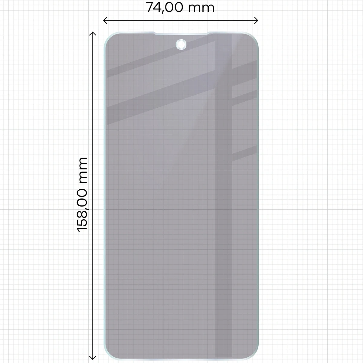 Prywatyzujące szkło hybrydowe Bizon Glass Mule Shadow do Samsung Galaxy A35 5G matowe