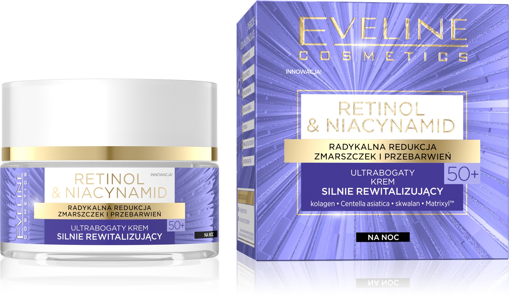 Eveline Retinol & Niacynamid 50+ Ultra Bogaty Krem silnie rewitalizujący na noc 50ml