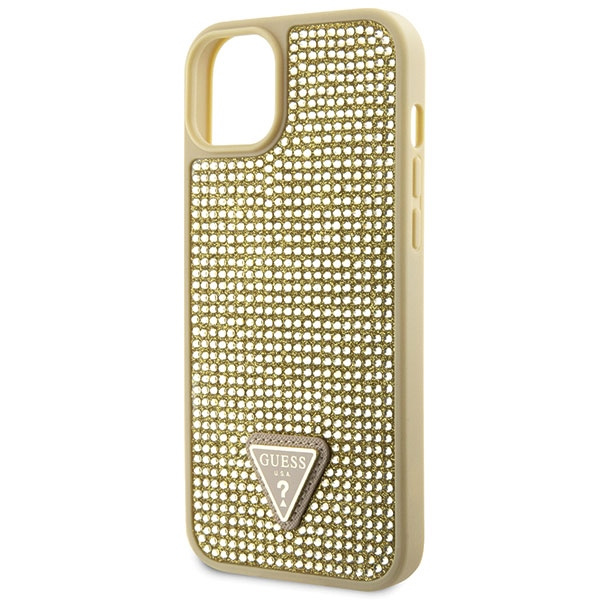 Guess GUHCP14MHDGTPD Apple iPhone 14 Plus gold hardcase Rhinestone Triangle