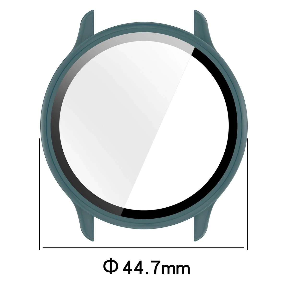 Etui ze szkłem do zegarka Bizon Case+Glass Watch do Garmin Vivoactive 6 zielone